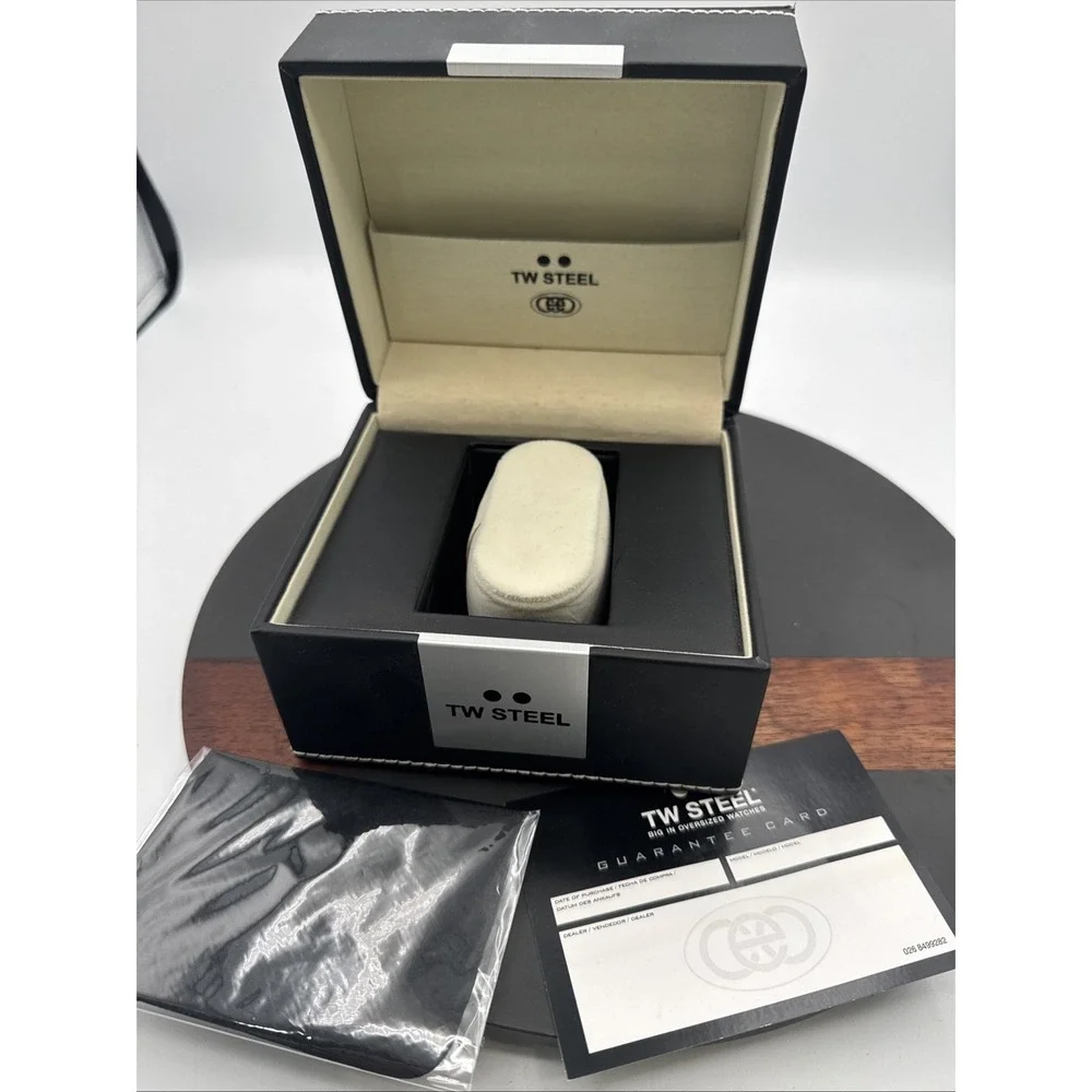 TW STEEL Watch BOX ONLY With Black Surface Cloth And Card